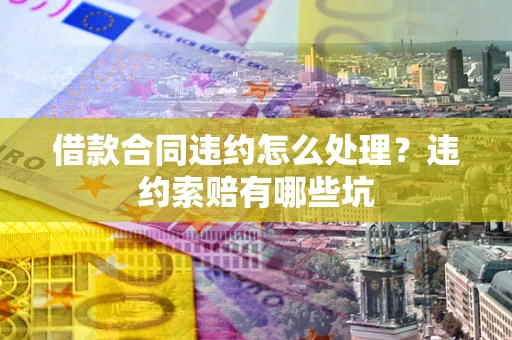 武汉借款合同违约怎么处理？违约索赔有哪些坑