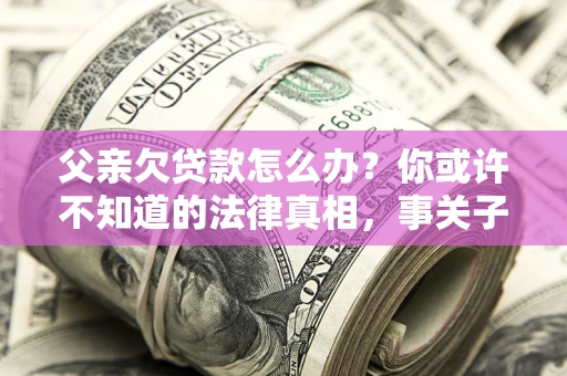 武汉父亲欠贷款怎么办？你或许不知道的法律真相，事关子女未来