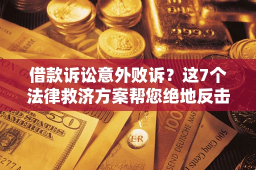 武汉借款诉讼意外败诉？这7个法律救济方案帮您绝地反击！