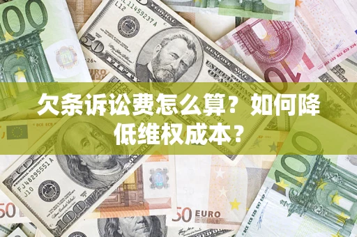 武汉欠条诉讼费怎么算？如何降低维权成本？