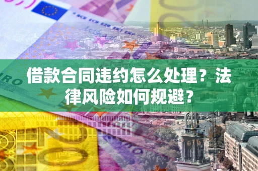 武汉借款合同违约怎么处理？法律风险如何规避？
