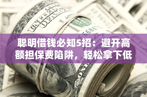 武汉聪明借钱必知5招：避开高额担保费陷阱，轻松拿下低息贷款