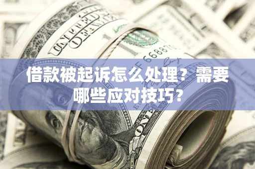 武汉借款被起诉怎么处理？需要哪些应对技巧？