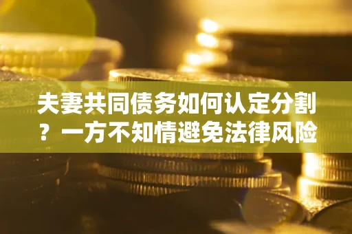 武汉夫妻共同债务如何认定分割？一方不知情避免法律风险必看！